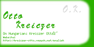 otto kreiczer business card